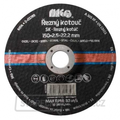 Řezný kotouč na kov 150x2,5x22,2mm