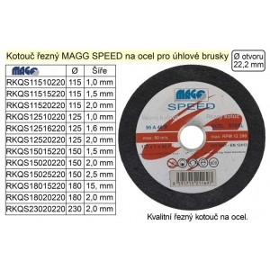 MAGG Řezné kot. na kov 150x2,5x22mm MAGG SPEED  gallery main image