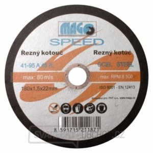 Řezný kotouč na kov 180x1,5x22mm MAGG SPEED Řezný kotouč na kov 180x1,5x22mm MAGG SPEED gallery main image