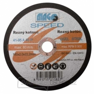 Řezný kotouč na kov 180x2,0x22mm MAGG SPEED