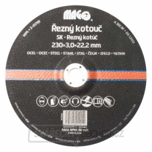 Řezný kotouč na kov 230x3,0x22,2mm