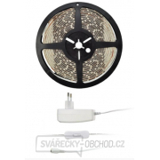 Solight LED světelný pás s testrem, 5m, sada s 12V adaptérem, 4,8W/m, IP65, teplá bílá gallery main image