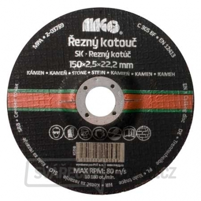 Řezný kotouč na kámen 125x2,5x22,2mm