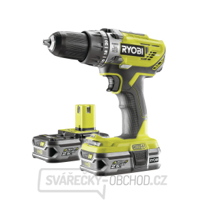 Ryobi R18PD3-225S aku 18 V vrtačka + 2x baterie 2,5 Ah + nabíječka ONE+ Ryobi R18PD3-225S aku 18 V vrtačka + 2x baterie 2,5 Ah + nabíječka ONE+ gallery main image