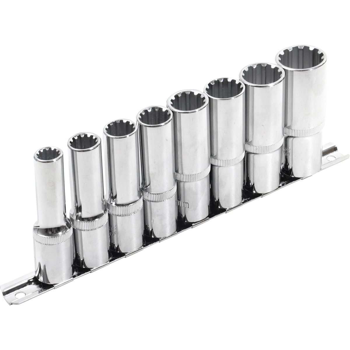 Levně Hlavice nástrčné prodloužené, MULTI-LOCK, sada 8ks, 1/2", CrV 8818112