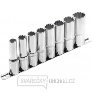 Hlavice nástrčné prodloužené, MULTI-LOCK, sada 8ks, 1/2 Hlavice nástrčné prodloužené, MULTI-LOCK, sada 8ks, 1/2