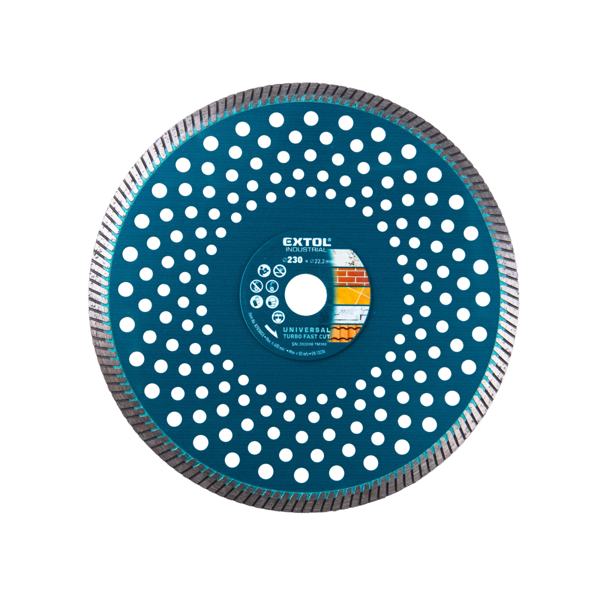 Kotouč diamantový řezný, turbo Fast Cut, suché i mokré řezání, 230x22,2x2,8mm 8703055