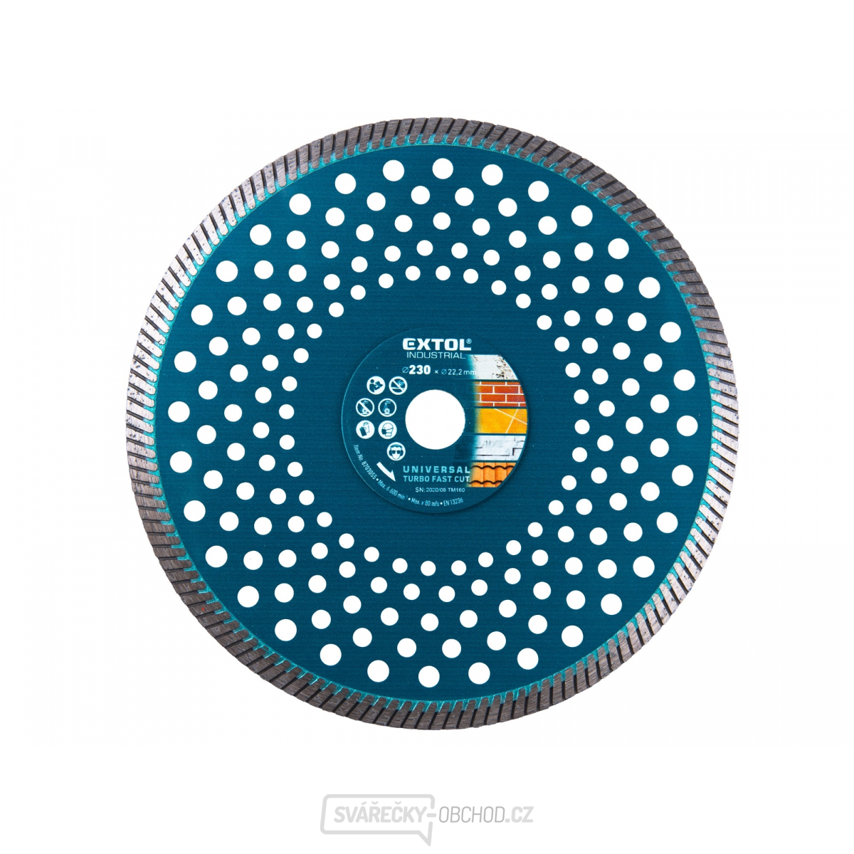 Kotouč diamantový řezný, turbo Fast Cut, suché i mokré řezání, 230x22,2x2,8mm