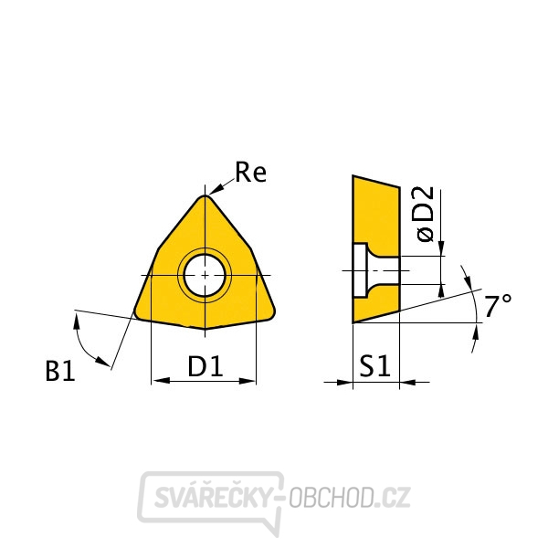 Břitové destičky W/80°, 5 ks