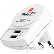 SKROSS Euro USB nabíjecí adaptér, 2400mA, 2x USB výstup gallery main image
