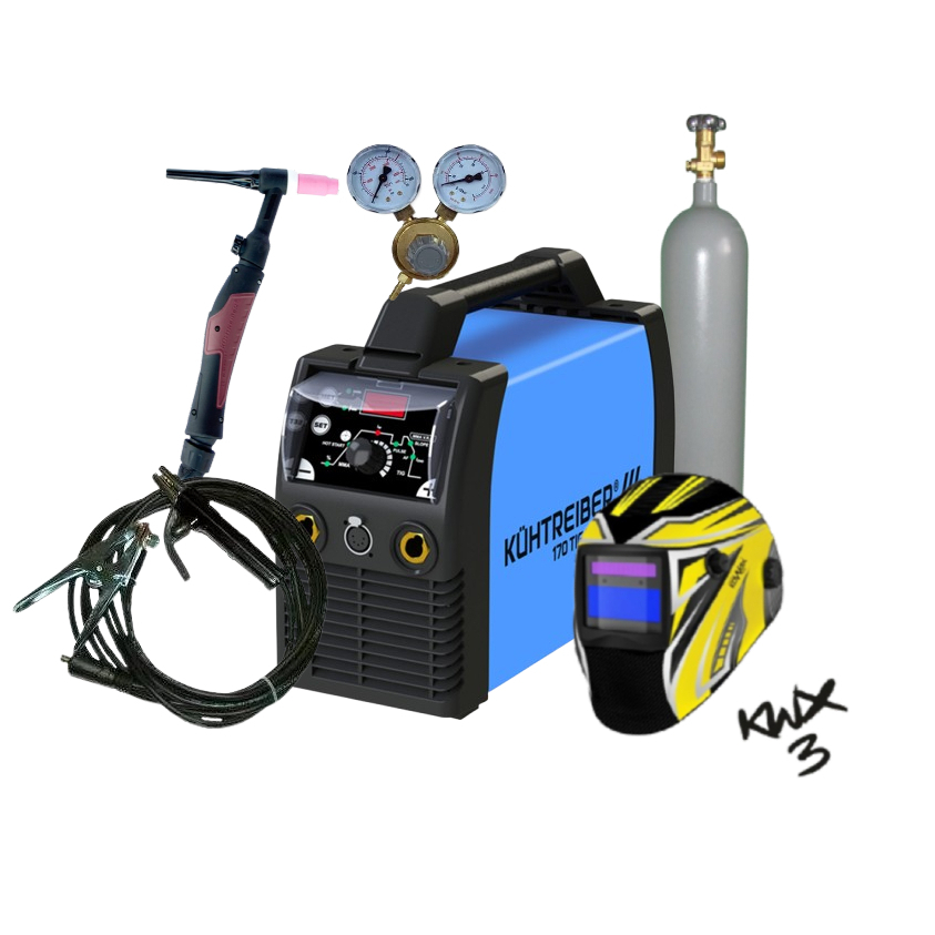 Kühtreiber KITin 170 TIG LA + kabely 25/5m + kukla + hořák + redukční ventil + plná lahev ARGON 43049set2