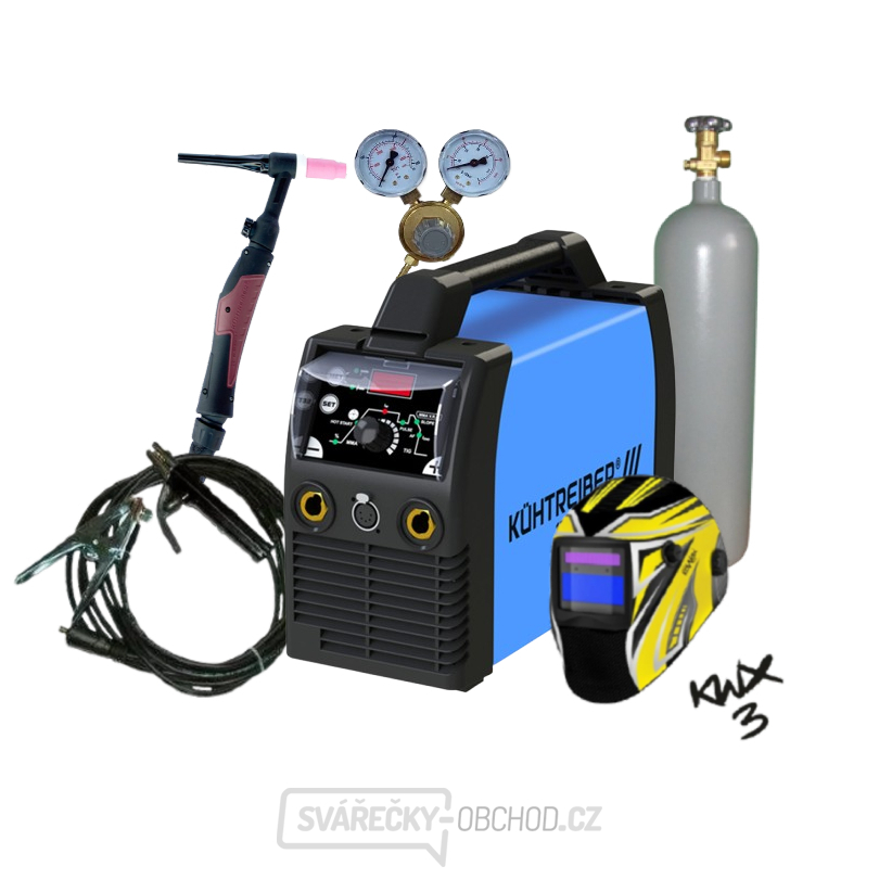 Kühtreiber KITin 190 TIG LA RS + kabely 25/5m + kukla + hořák TIG + ventil + plná lahev ARGON