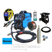 Sherman Svářecí Invertor MIG 180FL + Hořák + kabely + kukla + redukční ventil + vozík + drát + sprej + lahev CO2 PLNÁ Sherman Svářecí Invertor MIG 180FL + Hořák + kabely + kukla + redukční ventil + vozík + drát + sprej + lahev CO2 PLNÁ gallery main image