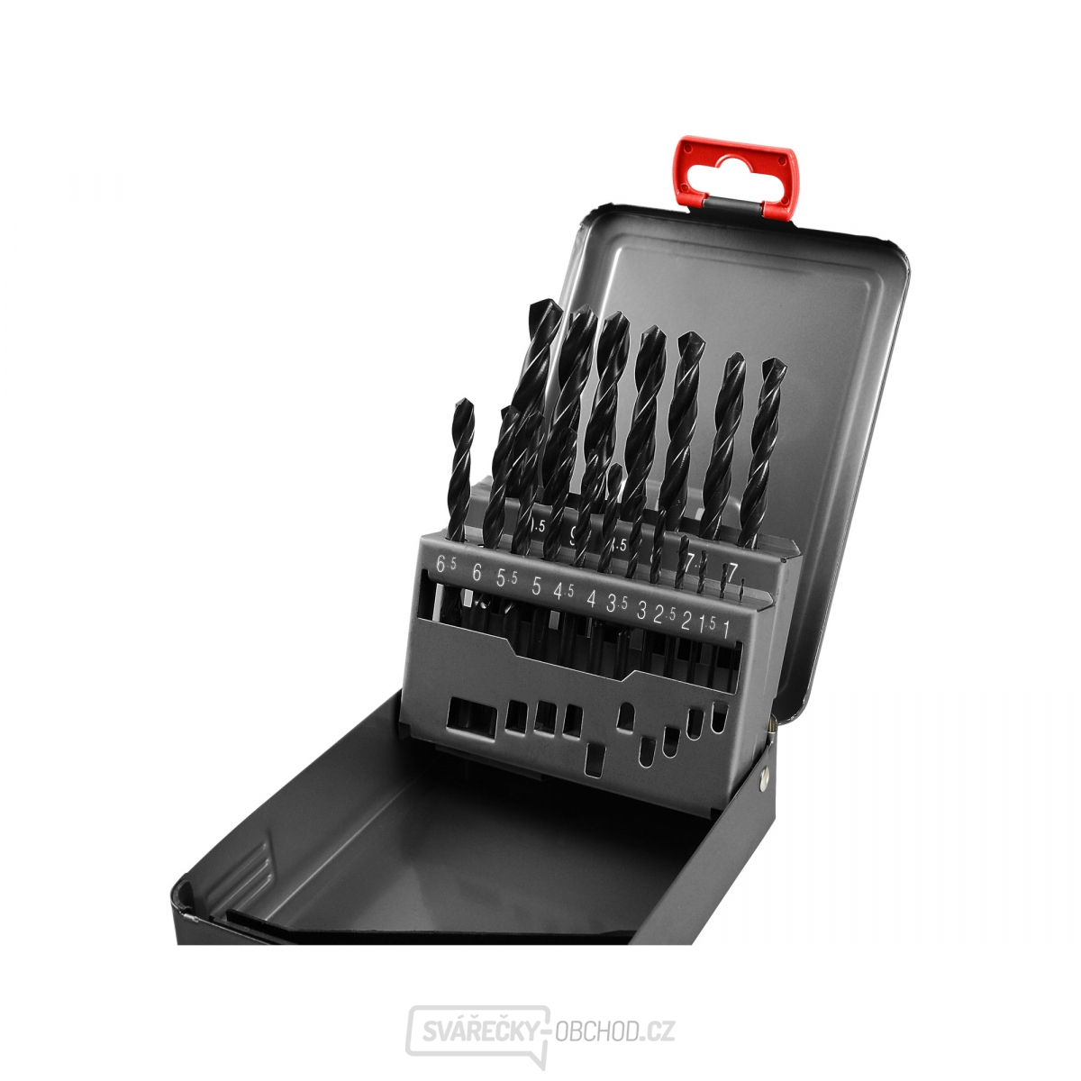 Vrtáky do kovu, sada 19ks, O 1-10mm, HSS