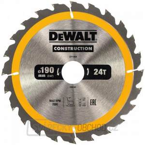 DT1944 pilový kotouč 190x30mm 24z DeWALT DT1944 pilový kotouč 190x30mm 24z DeWALT gallery main image