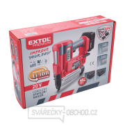 Aku hřebíkovačka/sponkovačka EXTOL PREMIUM SHARE20V, 20V Li-ion, bez baterie a nabíječky náhled