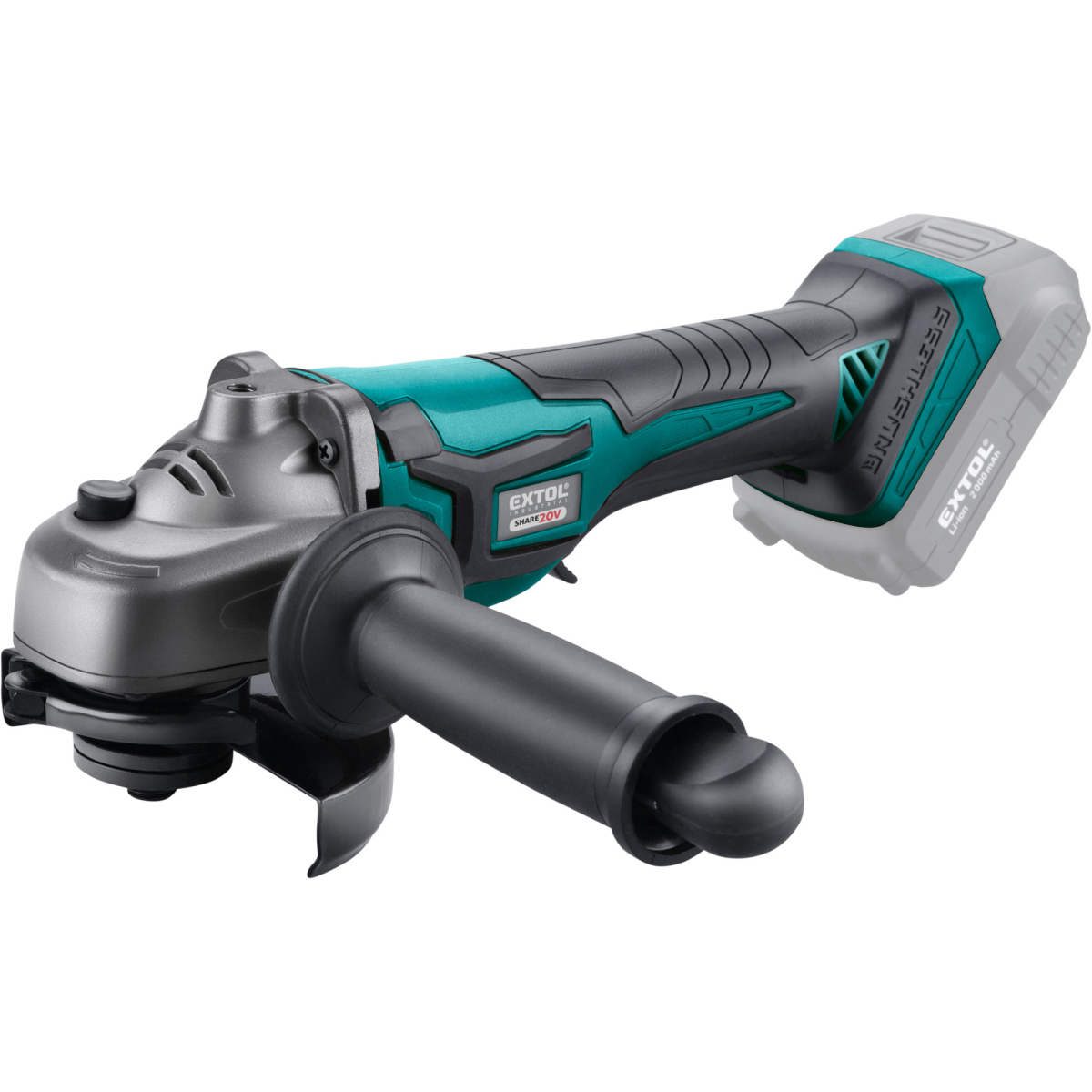 Akumulátorová úhlová bruska 125mm EXTOL INDUSTRIAL, SHARE20V, BRUSHLESS, bez baterie a nabíječky 8791841