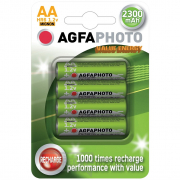 AgfaPhoto nabíjecí NiMH baterie AA, 2300mAh, blistr 4ks gallery main image