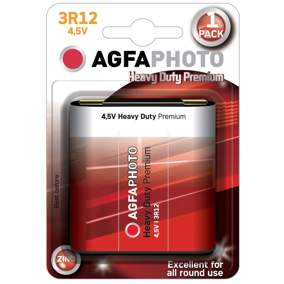 Levně AgfaPhoto zinková baterie 4,5V, blistr 1ks AP-3R12-1B