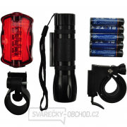 Solight sada cyklo světel, přední 3W LED + zadní 5x LED, 2x držák, 5x AAA baterie gallery main image