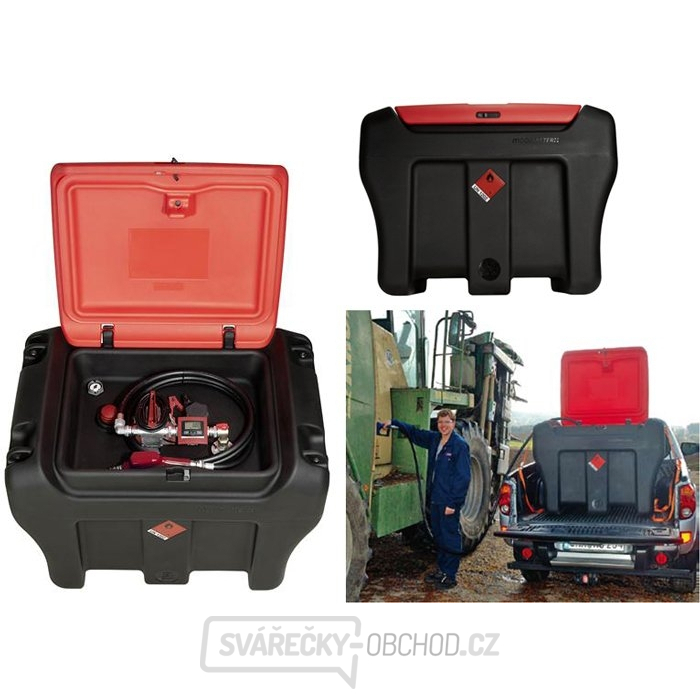 Mobilní nádrž na naftu a LTO 450 l s elektrickým čerpadlem 12 V PRESSOL mobiMASTER 26 430