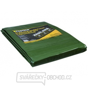 plachta  3x4 m  zesílená nepromokavá s oky zelená 100g/m2 gallery main image