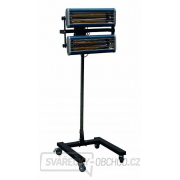 Infrazářič pro sušení laků 2000 W, 2 lampy, pojízdný - SATRA gallery main image