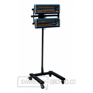Infrazářič pro sušení laků 2000 W, 2 lampy, pojízdný - SATRA gallery main image
