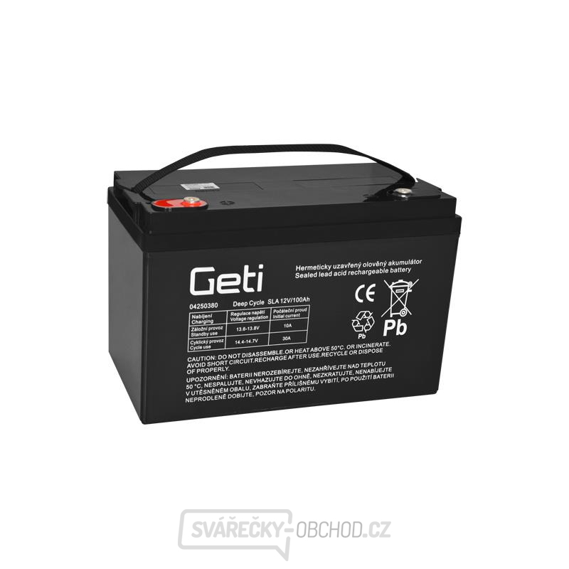 Baterie olověná 12V 100Ah Geti pro fotovoltaika