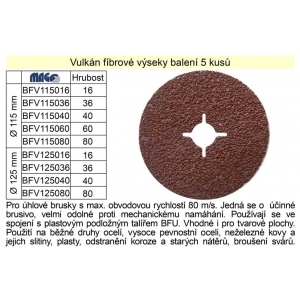 MAGG Brusný fíbrový výsek 115mm/60, 5ks v bal.  gallery main image
