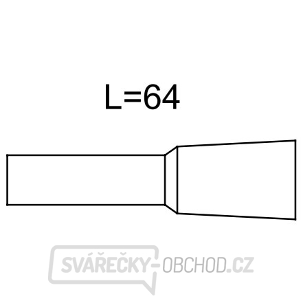 Keramická hubice č. 4 6,4x64 mm (42,0300,1120)