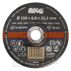 Brusný kotouč na kov 150x6x22,2 mm  Brusný kotouč na kov 150x6x22,2 mm  gallery main image