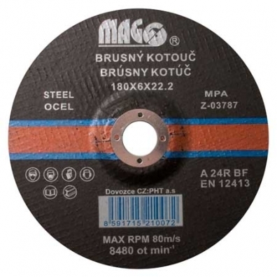 Levně Brusný kotouč na kov 180x6x22,2mm BK180