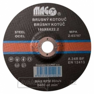 Brusný kotouč na kov 180x6x22,2mm