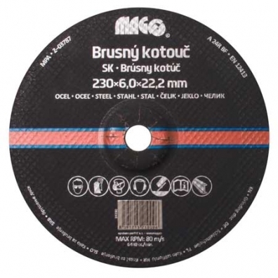Brusný kotouč na kov 230x6x22,2 mm BK230