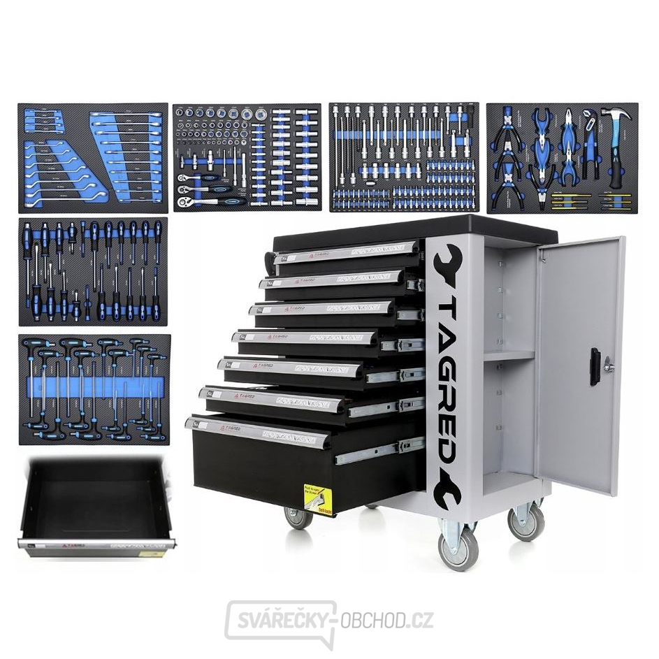 Dílenský vozík vybavení 243 dílů TA 212