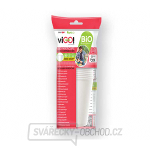 viGO! BIO kelímek papírový bílý 250 ml,, laminace PLA,, 6 ks v… viGO! BIO kelímek papírový bílý 250 ml,, laminace PLA,, 6 ks v… gallery main image