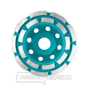 Kotouč diamantový brusný dvouřadý, 115mm, 115x22,2mm, 18 diamantových segmentů, max.13200 ot./min Kotouč diamantový brusný dvouřadý, 115mm, 115x22,2mm, 18 diamantových segmentů, max.13200 ot./min gallery main image