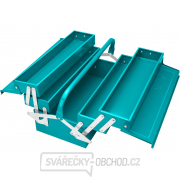 Kufr na nářadí kovový, industrial, 5 přihrádek, rozměry 400x200x195mm gallery main image