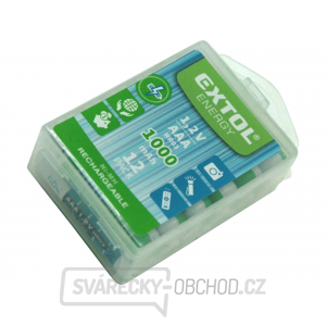 Baterie nabíjecí, 12ks, AAA (HR03), 1,2V, 1000mAh, NiMh Baterie nabíjecí, 12ks, AAA (HR03), 1,2V, 1000mAh, NiMh gallery main image