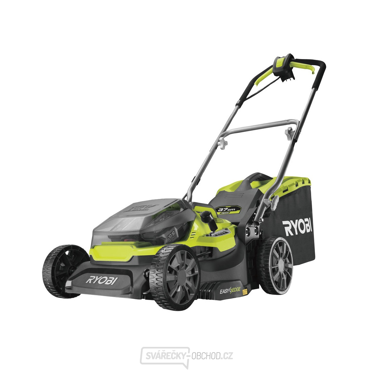 Ryobi RY18LMH37A-250 aku 18 V hybridní sekačka bez pojezdu 37 cm + 2x 5Ah baterie + nabíječka ONE+