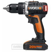 Aku vrtací šroubovák WORX Orange WX175 - Li-Ion 20V 2*2,0 Ah, 1hod. Náhled