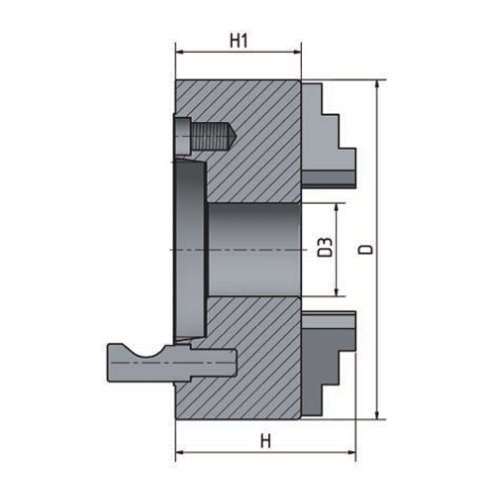 Levně 4-čelisťové sklíčidlo s centrickým upínáním ø 200 mm Camlock 4 3442843