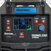 Sherman DIGIMIG 200X Synergic + hořák + kabely + Redukční ventil + Kukla + Sprej + Drát + Vozík + Plná lahev CO2 Náhled