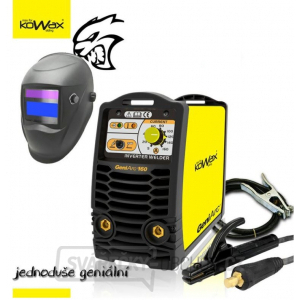 KOWAX® GeniArc®160 Svářecí invertor MMA/TIG SET I - 3m Kabely + Kukla