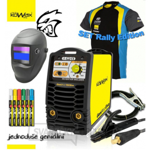 KOWAX® GeniArc® 160 EVO Svářecí invertor MMA/TIG RALLY EDITION SET II - 3m Kabely + Kukla + GenFix + Tričko RALLY Zdarma