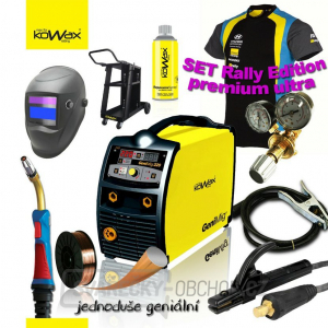 KOWAX GeniMig 220, hořák 3m , kabely 3m, ventil, kukla, svařovací drát,sprej, PODVOZEK + TRIČKO gallery main image
