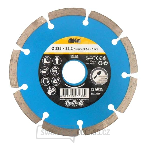Diamantový kotouč segmentový 125x22,2mm