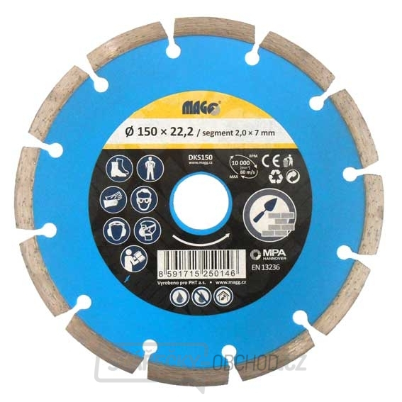 Diamantový kotouč segmentový 150x22,2mm 