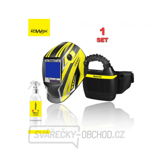 SET Filtračně ventilační jednotka KOWAX Speed Air + kukla KWXSA820ARC++ ZDARMA NanoCleaner  + chránič krku gallery main image